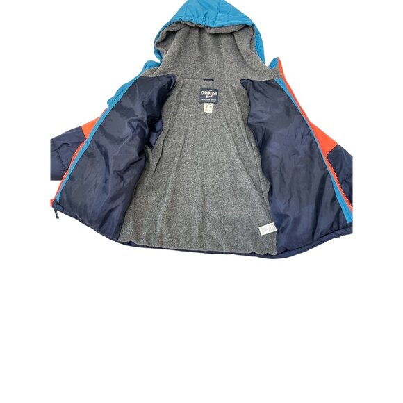 OshKosh Bgosh Kids Unisex Winter Jacket Size M 5-6 Hooded Colorblock Design READ - Picture 3 of 10